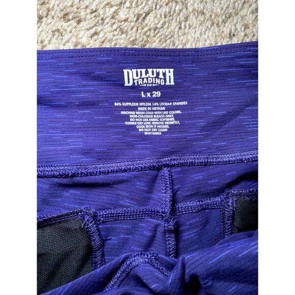 Duluth Trading -Royal Blue Heathered -Flare Yoga Pants - Picture 3 of 14
